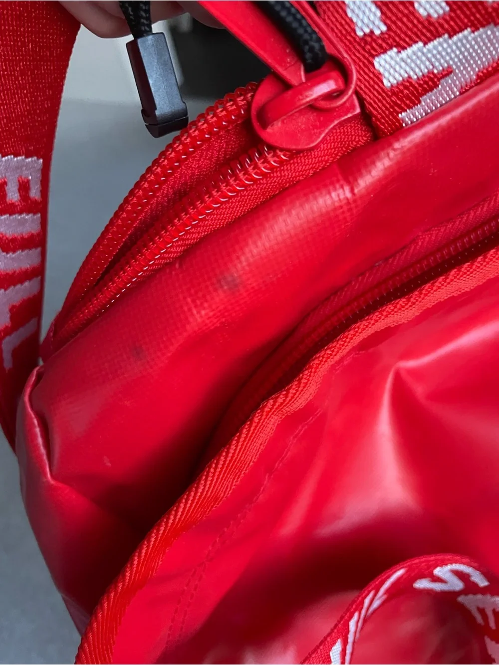 Full Send Nelk Boys Gym Duffel Travel Bag, 60 L, Cherry Red